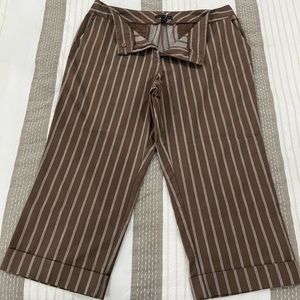 Pinstripe crop dress pants